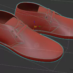 Men Shoes Red Color 3d model