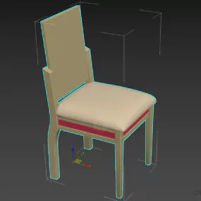 Restaurant Chair Wooden Frame, Common Chair 3d model