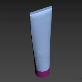 Cream Bottle, Cosmetic Bottle With Lable 3d model