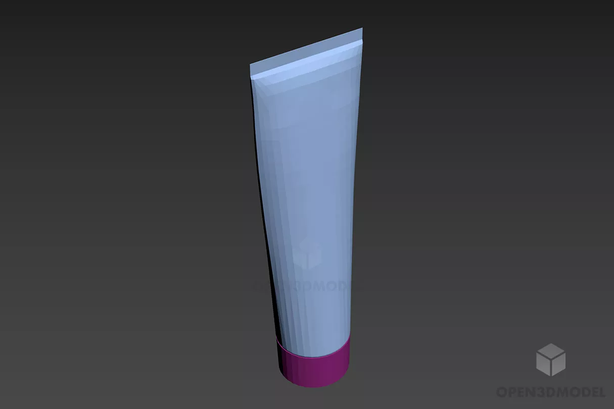 Cream Bottle, Cosmetic Bottle With Lable 3d model Cream Bottle, Cosmetic Bottle With Lable 3d model