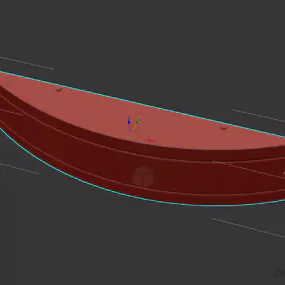 Curved Sconce Lamp 3d model