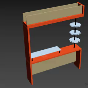 Kitchen Cabinet, Circular Rack 3d model