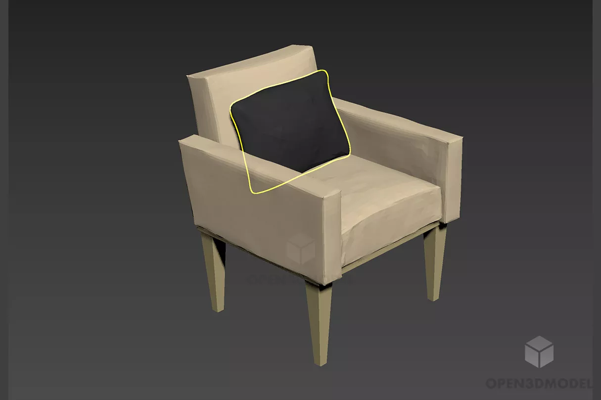 Cantilever Armchair Meritali 3d model