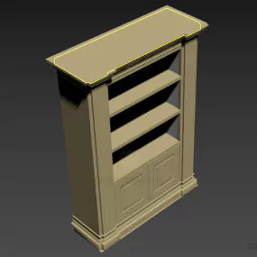 Kitchen Ash Bookcase 3d model