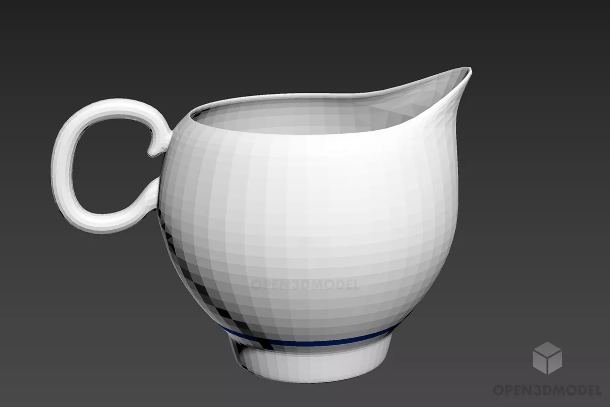 Glass Jug With Handle 3d model
