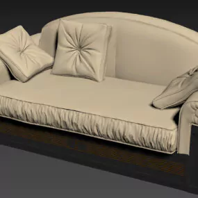 Antique Sofa With Wooden Base 3d model