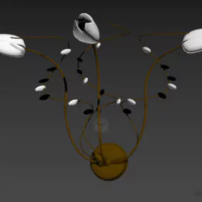 Sconce Lamp Curved Arms 3d model