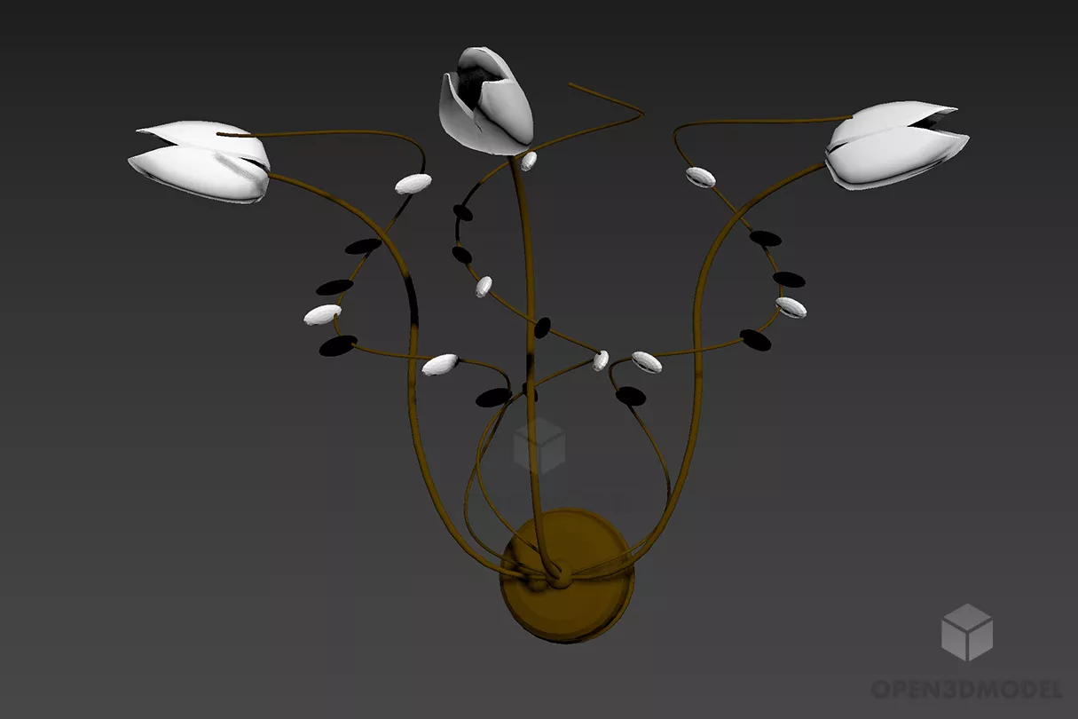 Small Table Lamp Cylinder Shade 3d model