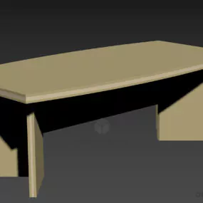 Black Wood Meeting Table 3d model