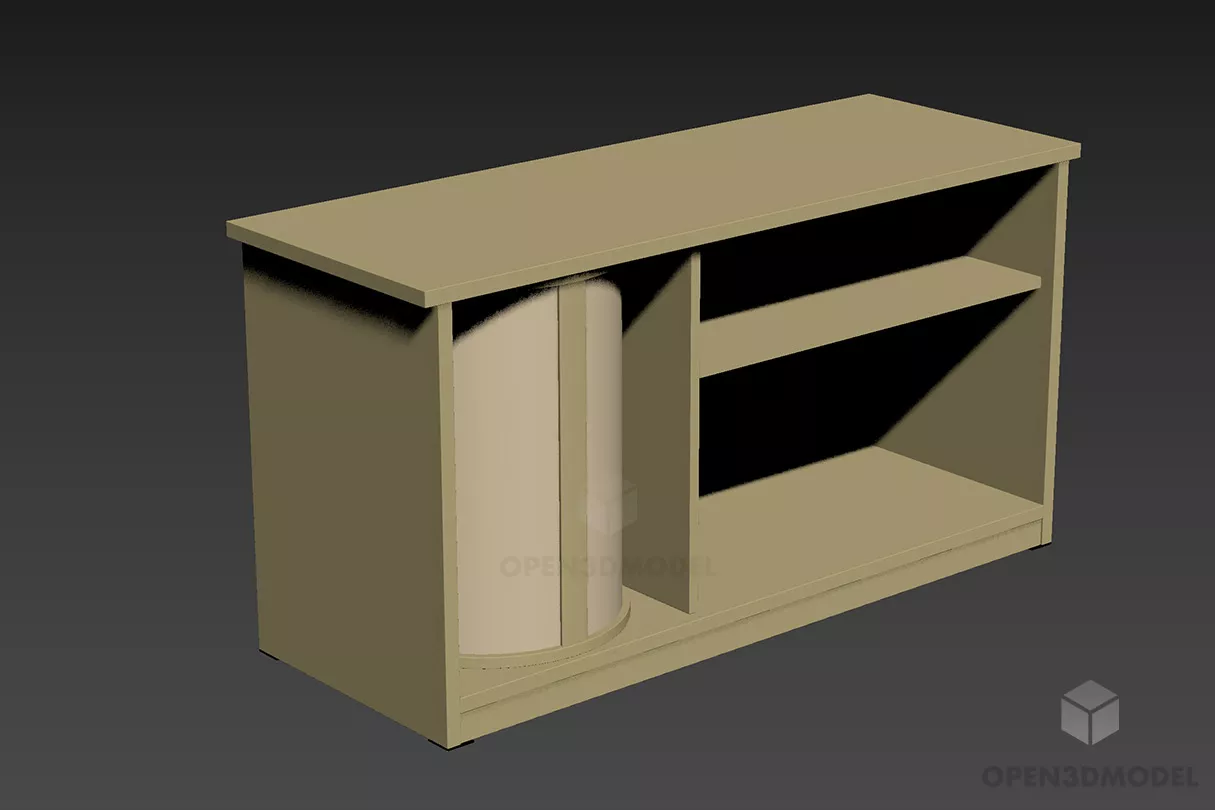 Square Wood Table, Simple Table 3d model