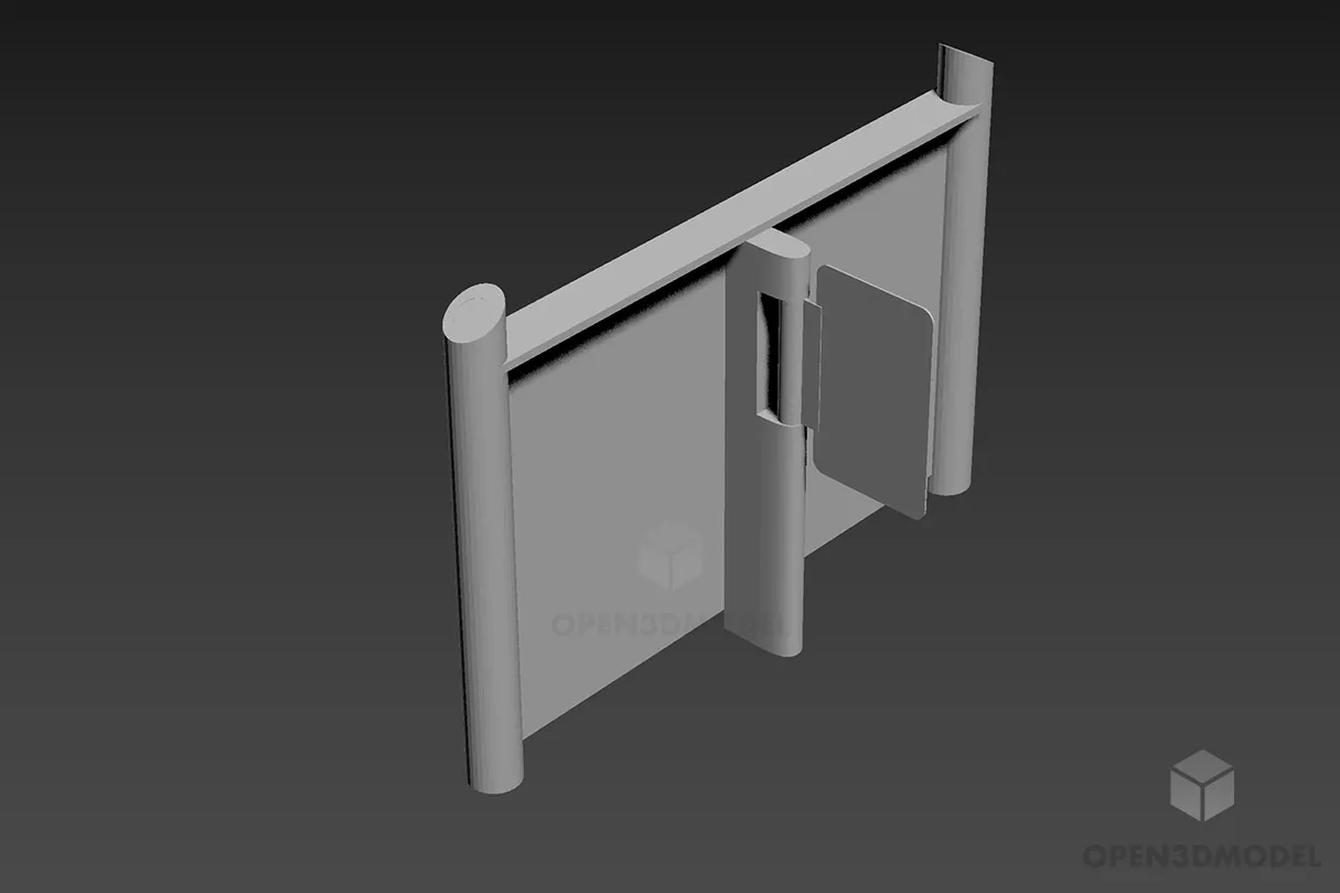 Turnstile Door 3d model Turnstile Door 3d model