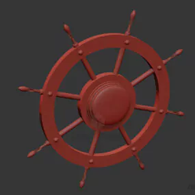 Wheels Clock 3d model