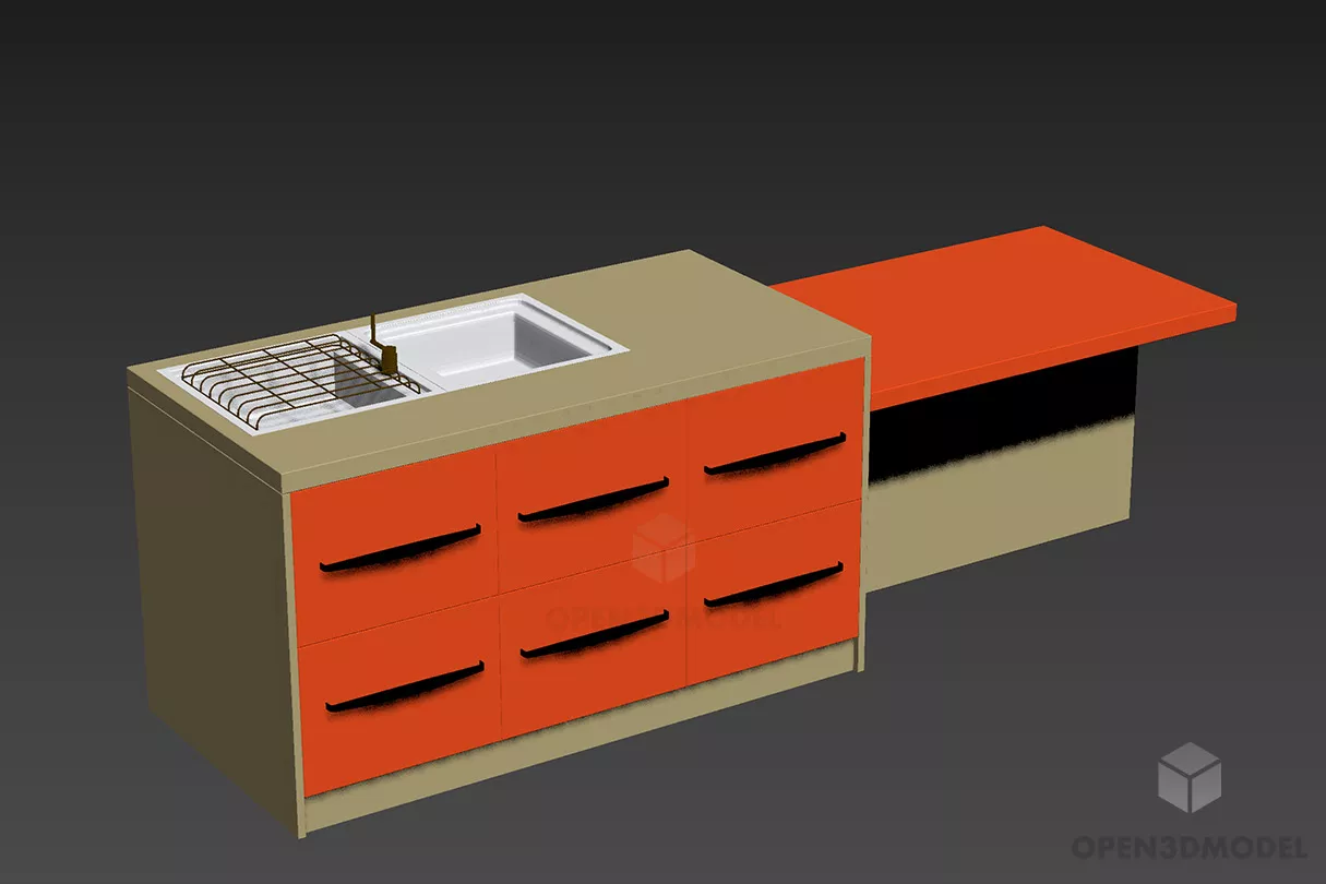 Simple Ceramic Sink 3d model