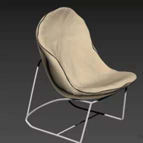 Leather Armchair Cadeira 3d model