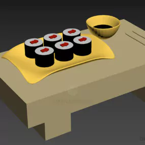 Sushi Table 3d model