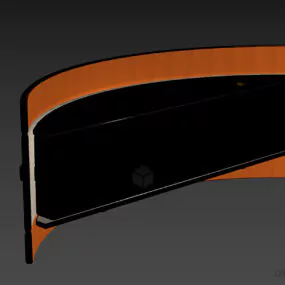 Curved Shade Sconce Lamp 3d model
