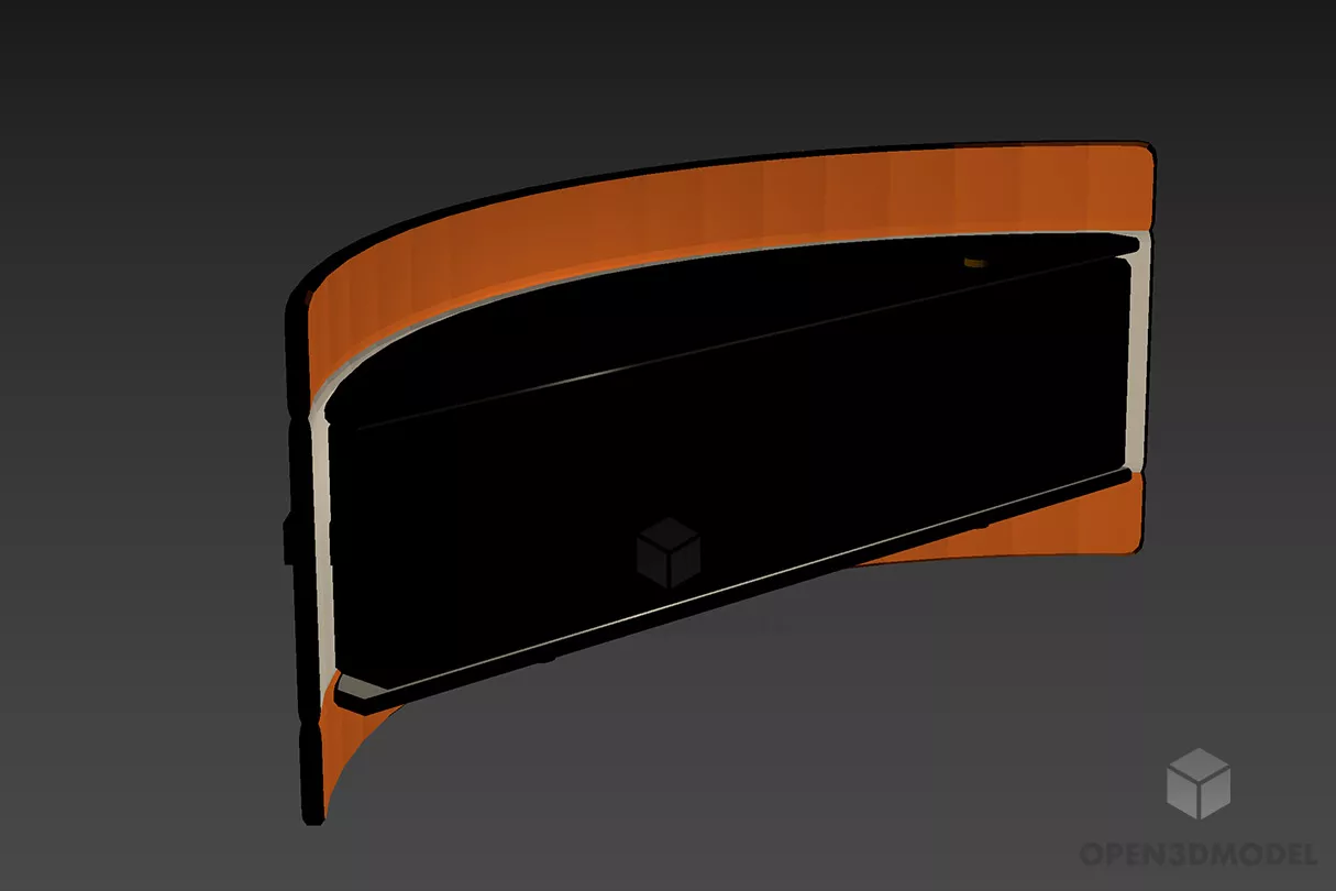 Glass Sconce Lamp Round Shade 3d model