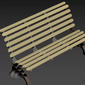 Iron Park Bench 3d model