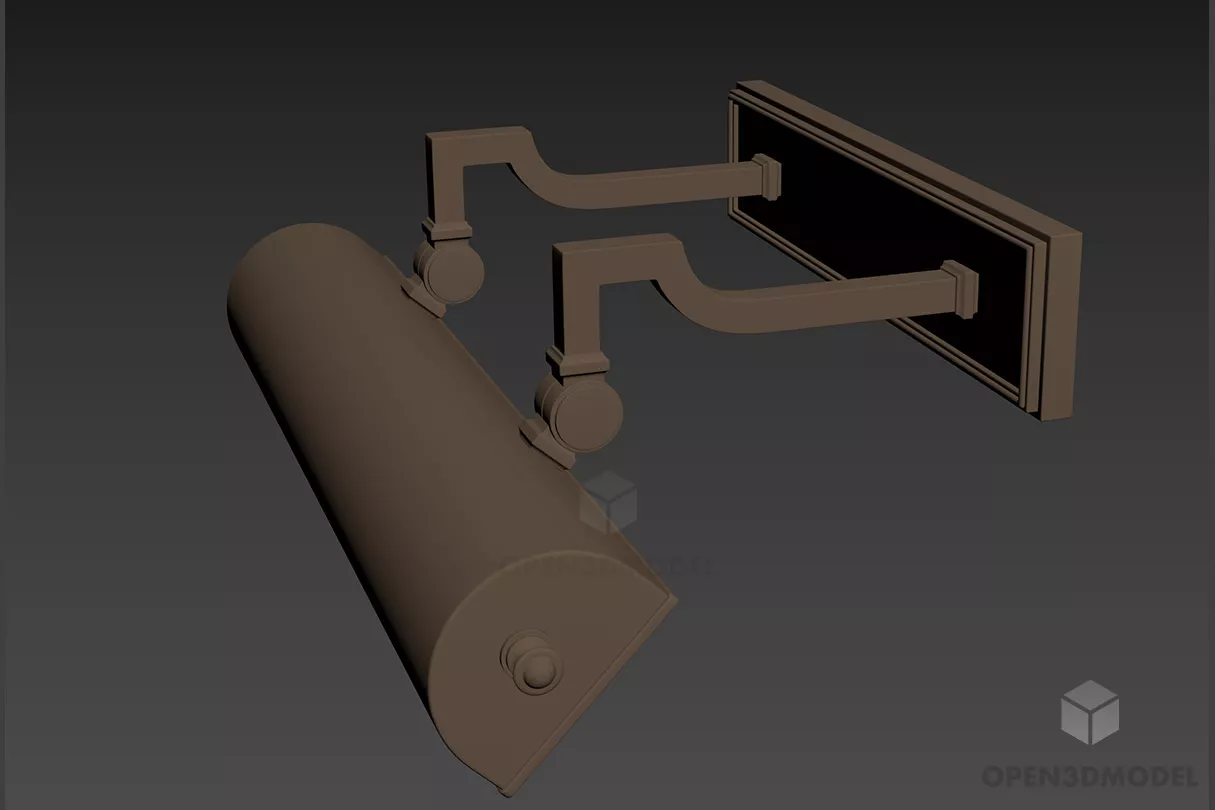 Elegant Torchere Lamp For Hotel 3d model