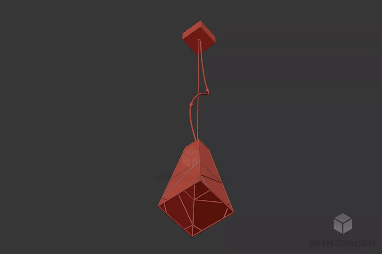 Pendant Lamp Sphere Lantern Shade 3d model