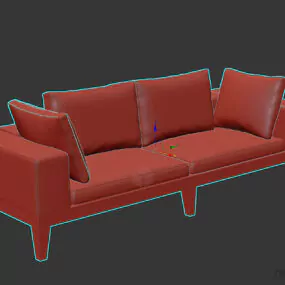 Leather Sofa Manhattan 3d model