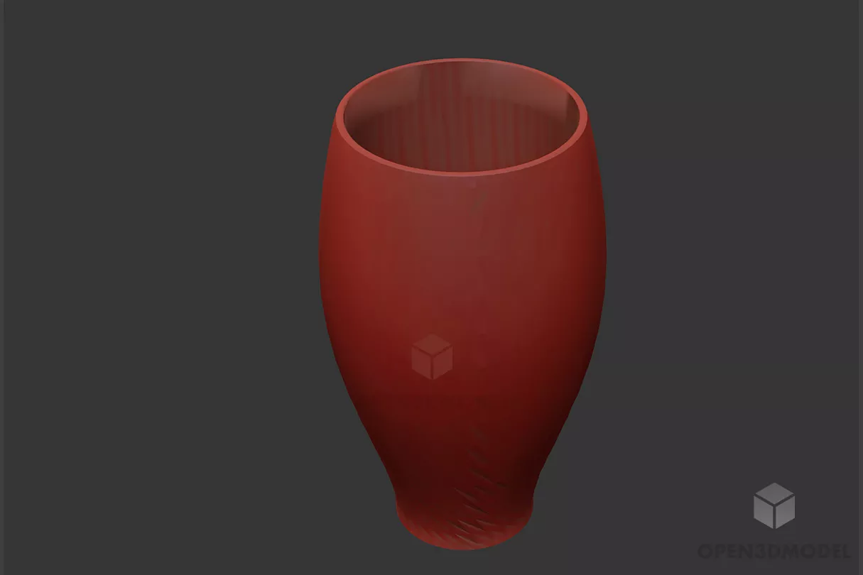Vase Dry Branches Case 3d model