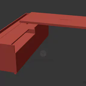 Sectional Work Table 3d model