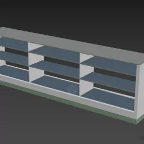 Glass Showcase For Market 3d model