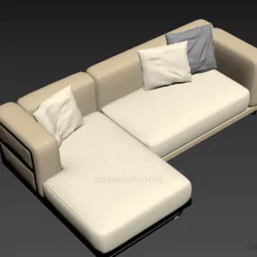 Green Sectional Sofa 3d model