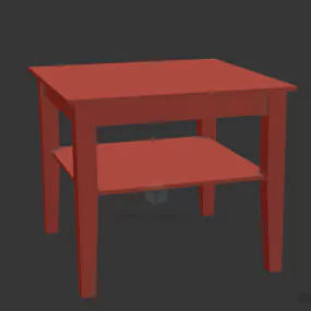 Square Wood Seat 3d model