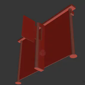 Turnstile Door Divider Furniture 3d model