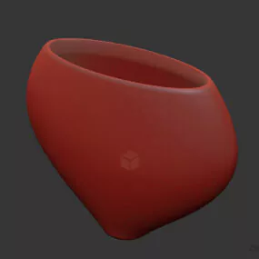 Stainless Steel Vase Decoration 3d model