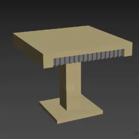 Coffee Square Table Brown Wood 3d model