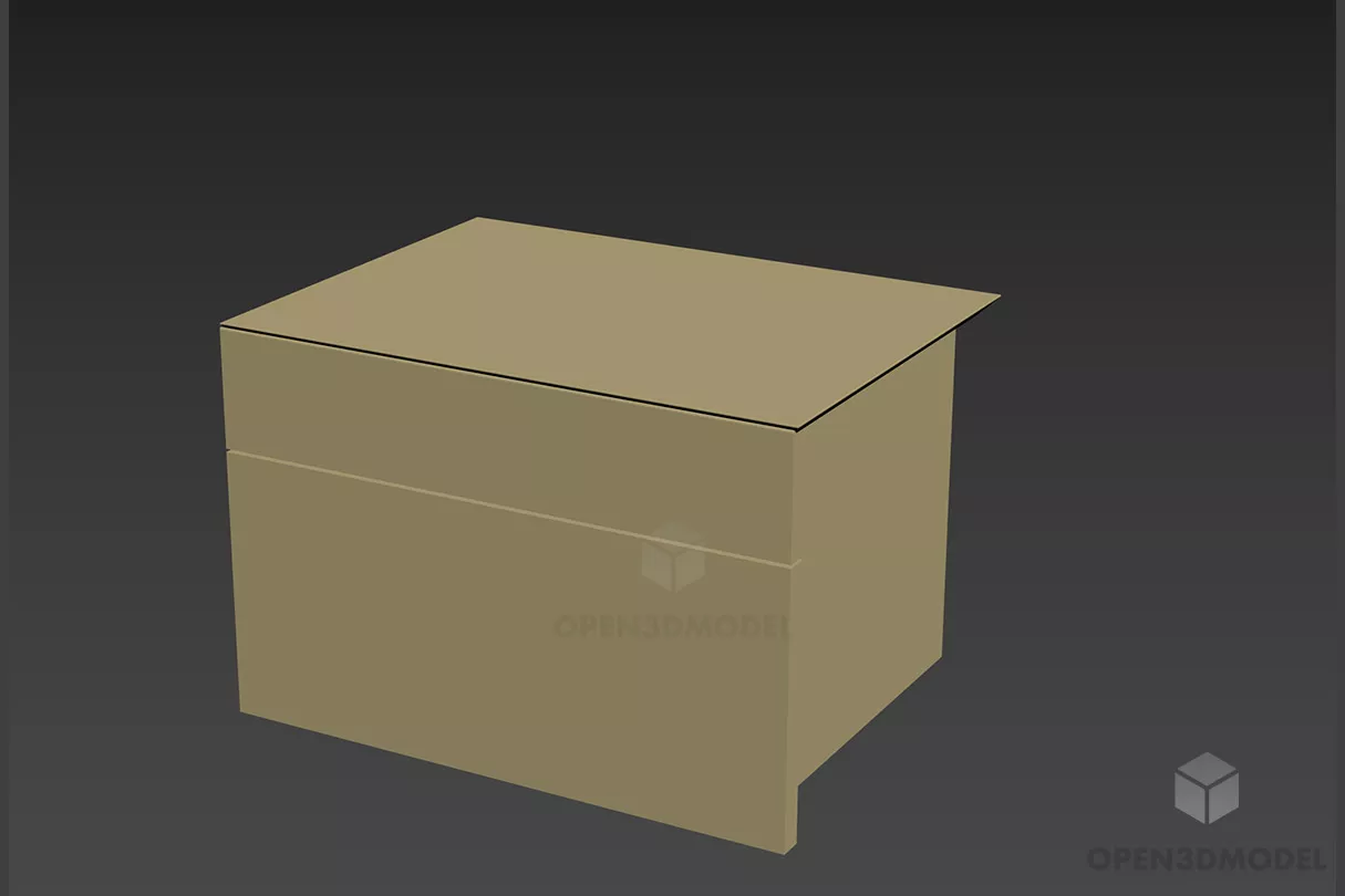 Luxurious Locker Greyv With Triangle Pattern 3d model