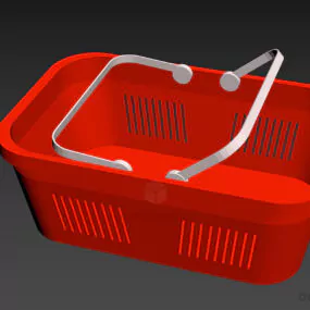Plastic Shopping Basket 3d model