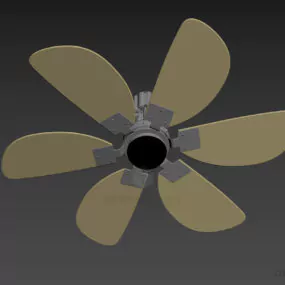 Ceiling Fan With Big Blade 3d model
