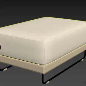 Upholstered Seat Steel Leg 3d model