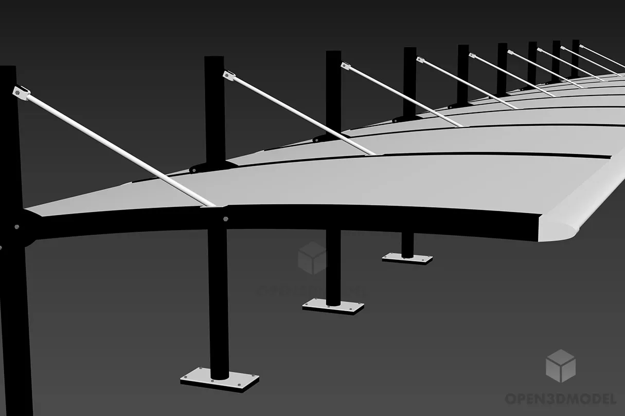 Canopy Parking Building 3d model Canopy Parking Building 3d model