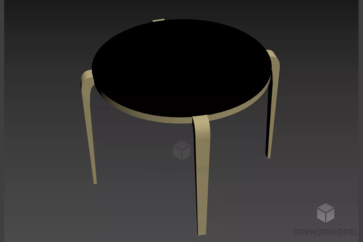 Glass Coffee Table Square Shape With Under Shelf 3d model
