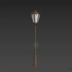 Antique Bronze Lamppost Street Accessories 3d model