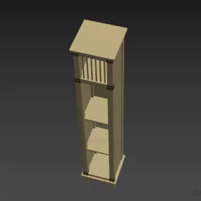 Tall Rack Ash Wooden 3d model