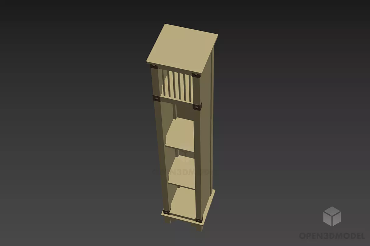 Vertical Rack Curved Shape 3d model