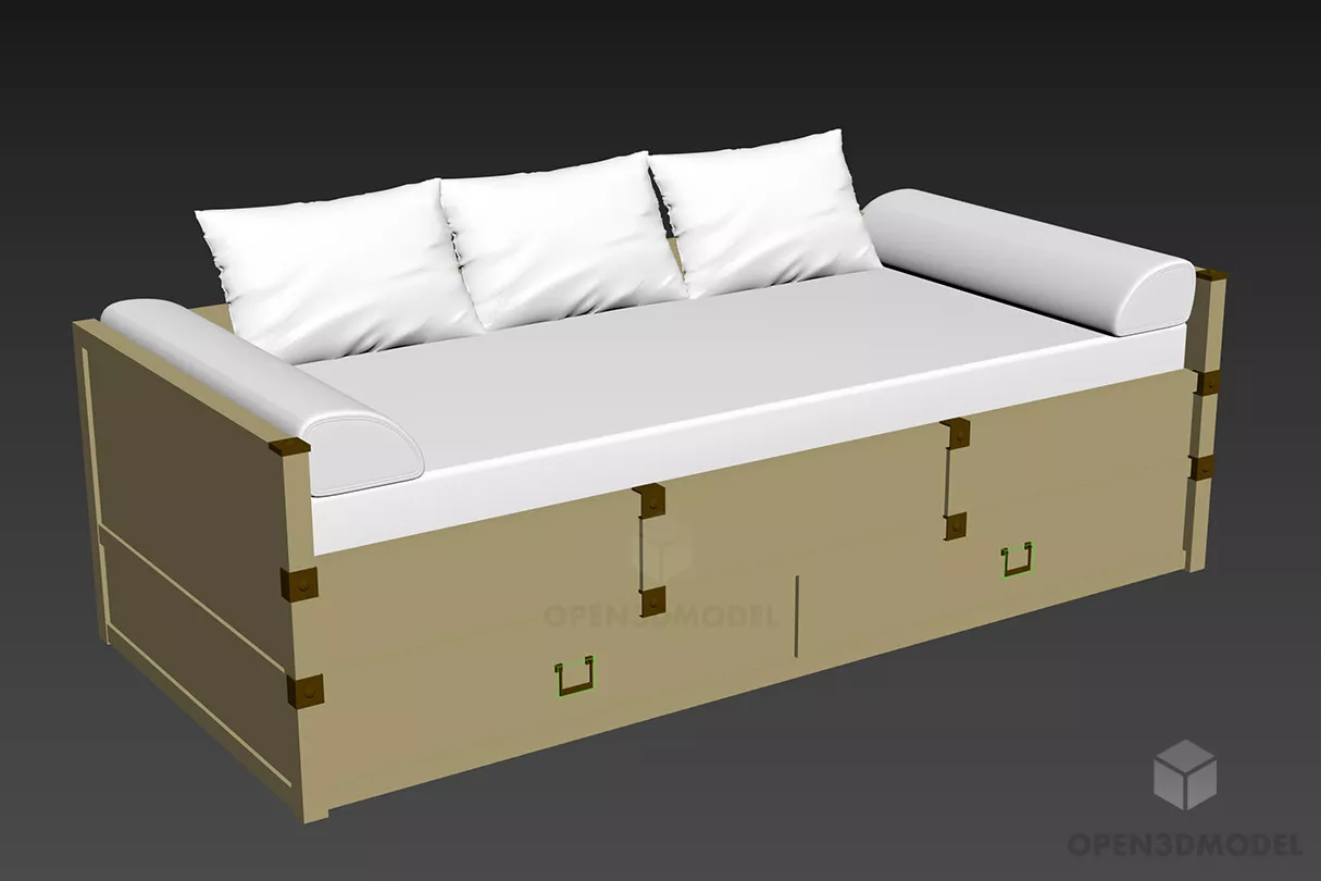 Curved Large Waiting Sofa, 10 Seats Sofa 3d model