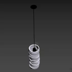 Pendant Lamp Circulars Cylinder 3d model