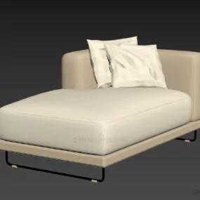 Sectional Sofa Thick Upholstered 3d model