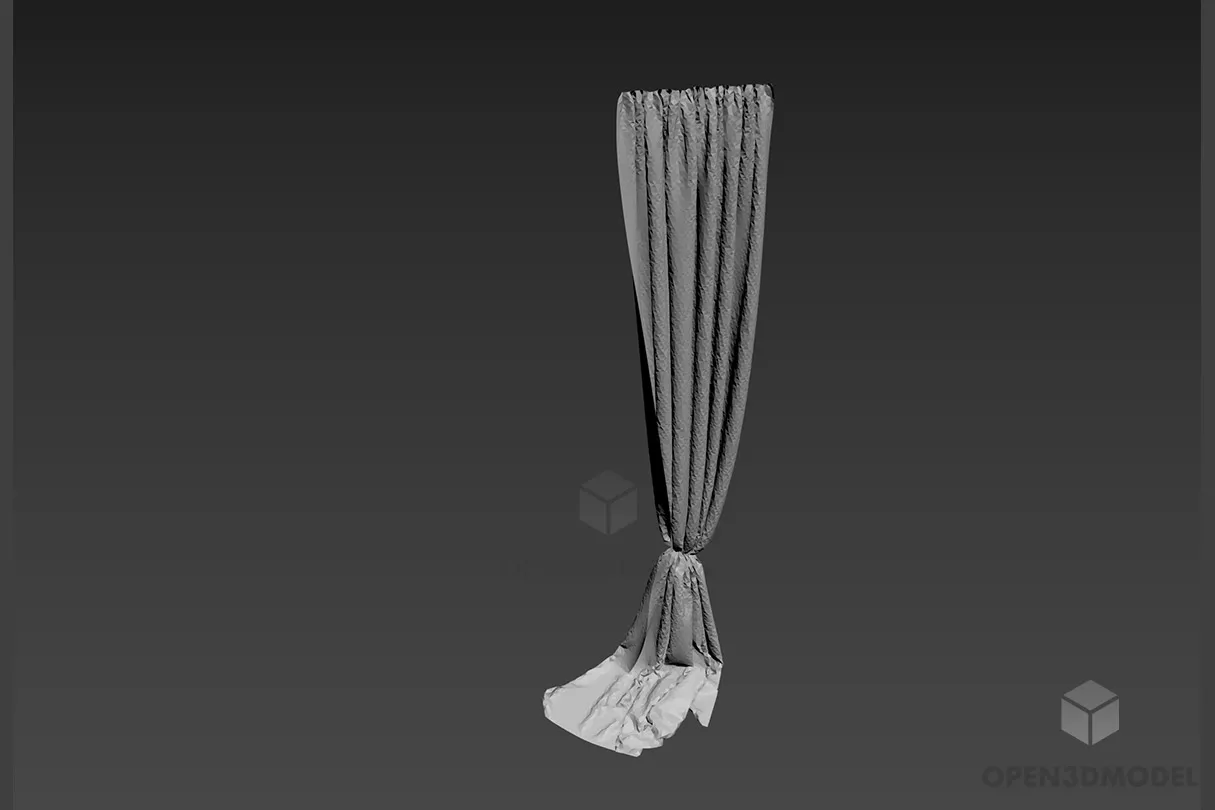 Antique Curtain Multiple Layers 3d model