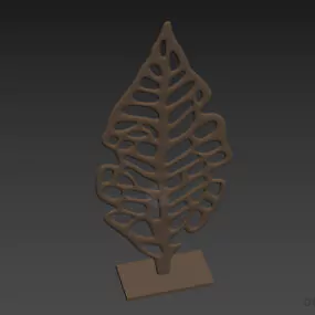 Leaf Decor Artwork Furniture 3d model