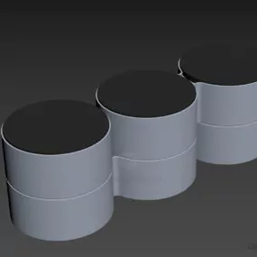 Modern Pendant Lamp Three Bulbs 3d model