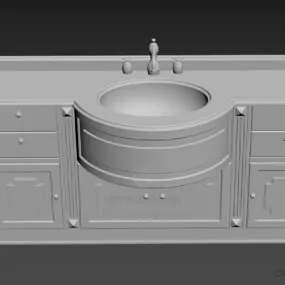 Kitchen Sink Washbasin Boutique 3d model