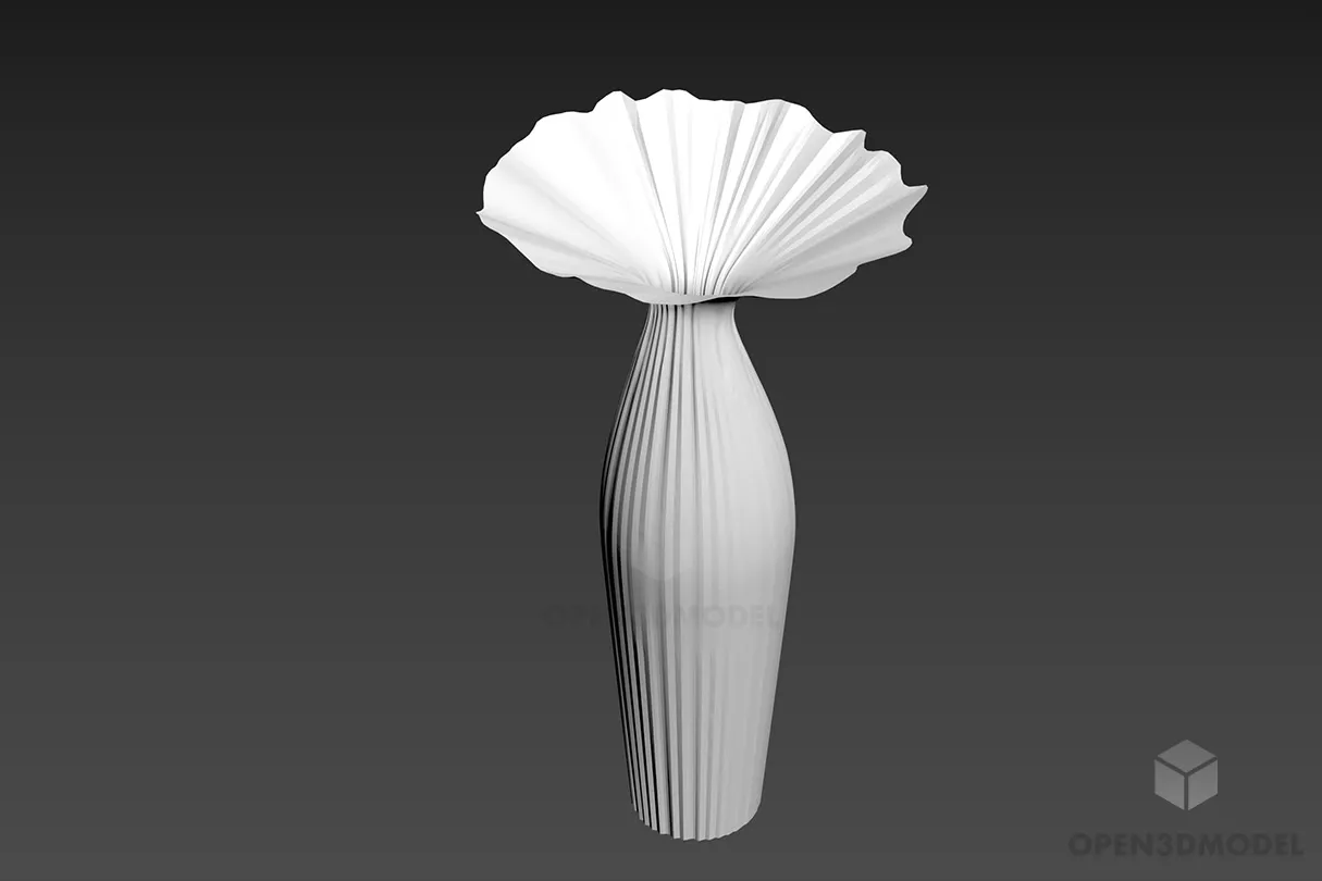 Glass Table With Carved Decorative 3d model